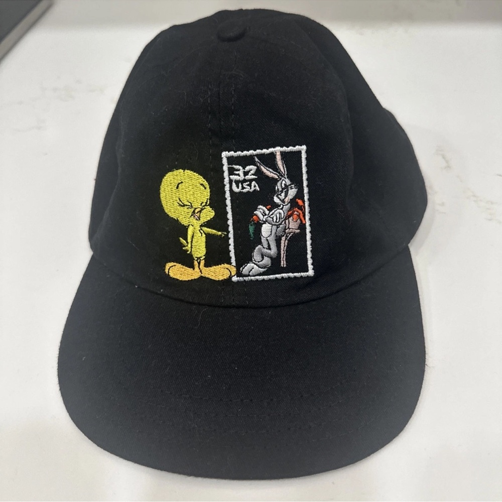 1997 Looney Tunes Stamp Collection Baseball Cap Snapback Hat Vintage